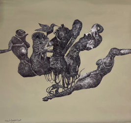 Reincarnation - Ink & Acrylic on Canvas - 100x100 cm