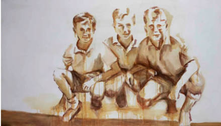 Buddies - Oil on Canvas - 45.2'x78.7' - 2009