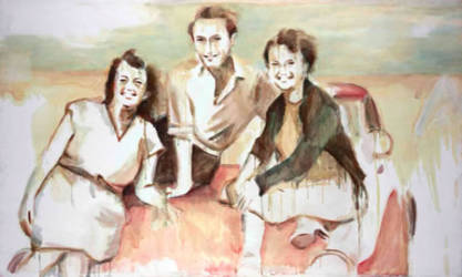 Desert Road - Oil on Canvas - 48.8'x81.1' - 2009