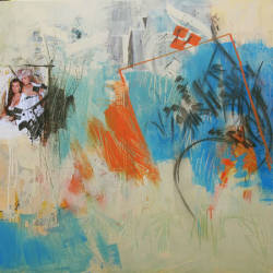 Untitled - Acrylic & Mixed Media on Canvas - 47.2'x47.2' - 2011