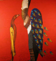 My First Flying Lesson - Mixed Media on Canvas - 61.8'x67' - 2011