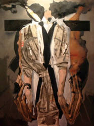 Black Cross series, 78.7'x59', oil on canvas,2010